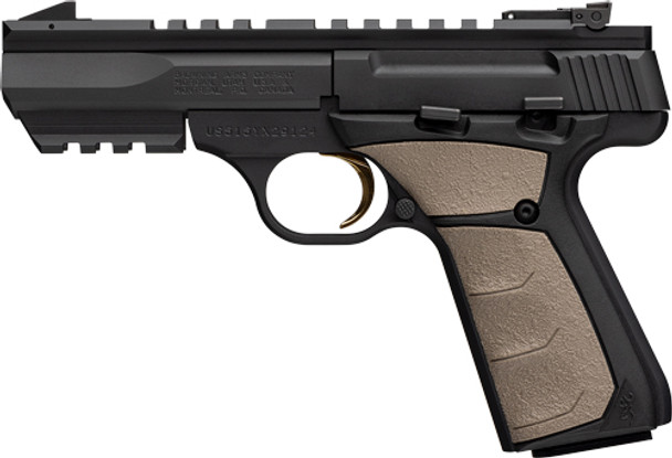 22LR 4" BLACK/FDE W/PIC RAIL*BROWNING BUCKMARK BLACK LABEL 