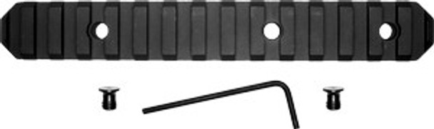 6" 15 SLOT ALUMINUM BLACKGROVTEC RAIL SECTION KEYMOD 