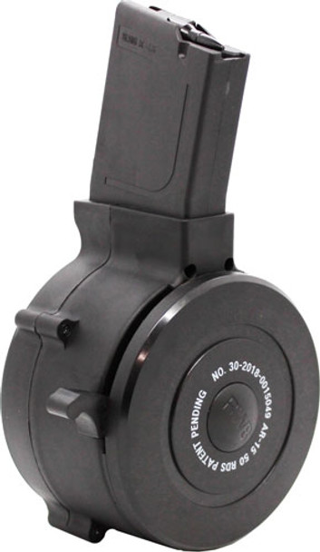 223 50RD DRUM BLACK POLYMERIVER JOHNSON MAGAZINE AR15 