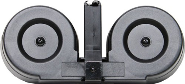 223 100RD DRUM BLK/CLEAR POLYIVER JOHNSON MAGAZINE AR15 