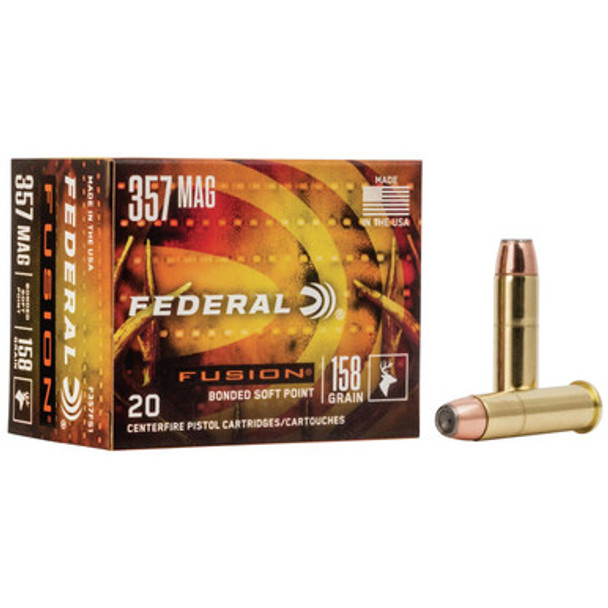 Federal Fusion Handgun Ammunition .357 Mag 158 gr FFSN 1240 fps 20/box