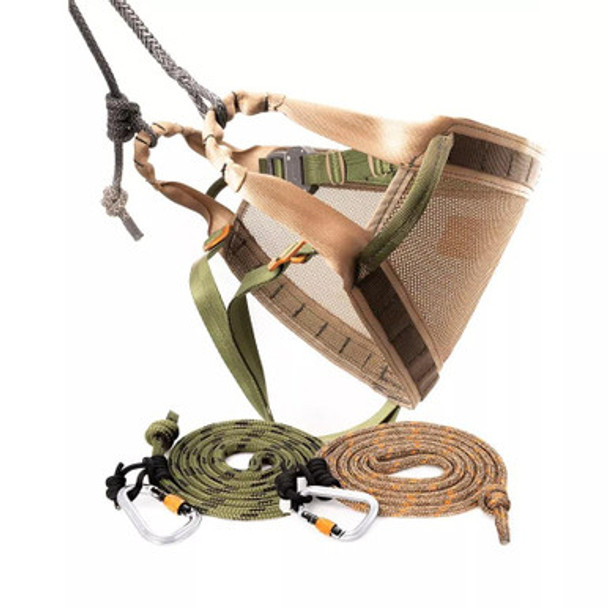 Tethrd Phantom Saddle Kit Two 11mm Ropes and Caribiners XL Size