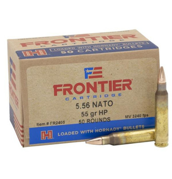 Hornady Frontier Rifle Ammunition 5.56mm NATO 55 gr HP Match 3240 fps 50/ct