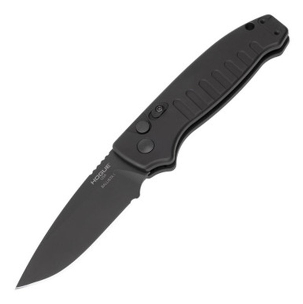 Hogue Ballista I Automatic Folder Knife 3 1/2" Drop Point Blade Black