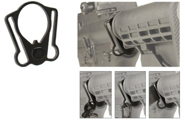 Leapers UTG PRO Model 4/15 Collapsible Stock Receiver Plate with Ambidextrous Sling Adaptor