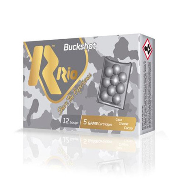 Rio Royal Buck Shotshell 12 ga 2-3/4" 12 pellets 1345 fps #1 5/ct