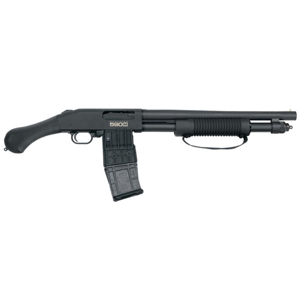 Mossberg 590M Shockwave Mag-Fed Shotgun 12 ga 2.75" Chamber 10rd Magazine 15" Barrel Matte Blue