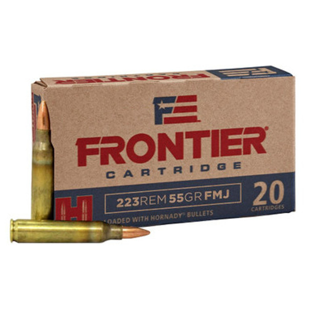 Hornady Frontier Rifle Ammunition . 223 Rem 55 gr FMJ 20/ct