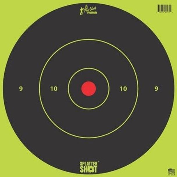 Pro-Shot Splatter Shot 12" Green Bullseye Tag Paper Target 5/ct