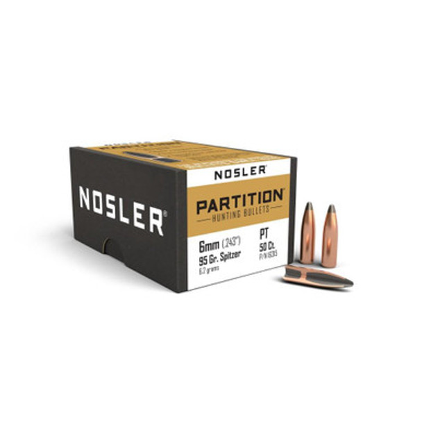 Nosler Partition Bullets 6mm .243" 95 gr SPT  50/ct