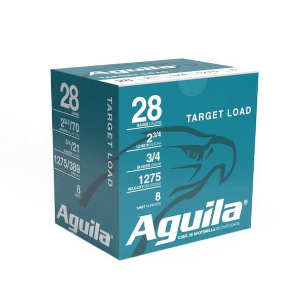 Aguila High Velocity Shotshells 28ga 2-3/4" 3/4oz 1275 fps #8 25/ct
