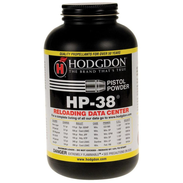 Hodgdon HP-38 Spherical Handgun Powder 1 lbs