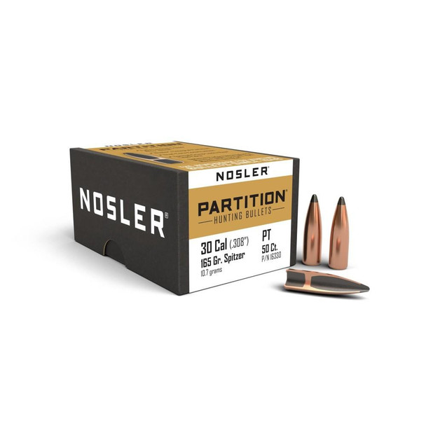Nosler Partition Bullets .30 cal .308" 165 gr SPT  50/ct
