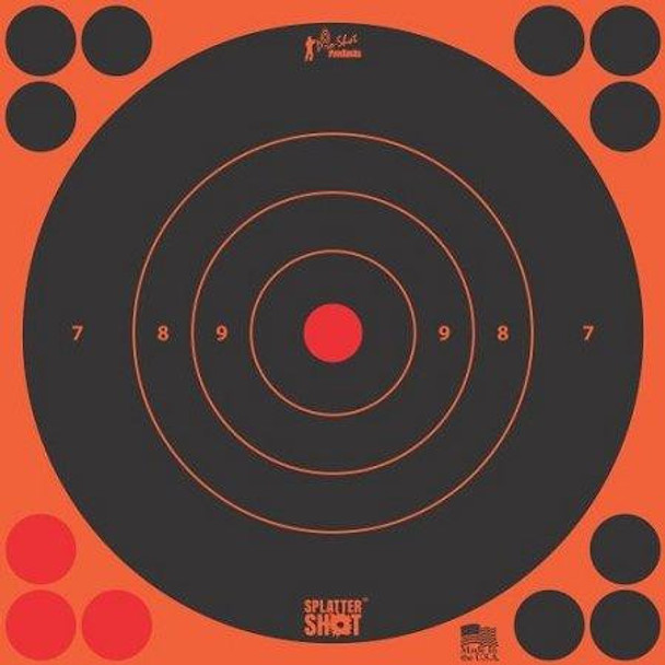 Pro-Shot Splatter Shot 12" Orange Bullseye Target 5/ct