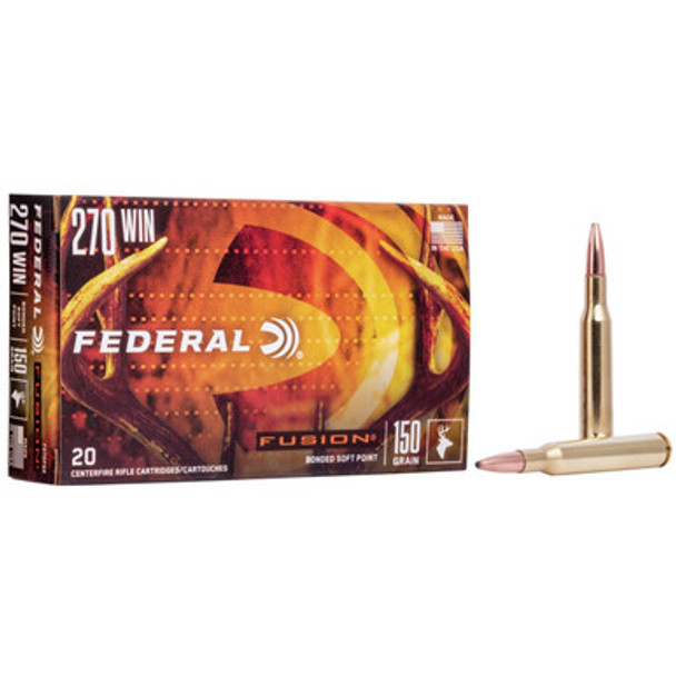 Federal Fusion Rifle Ammunition .270 Win 150 gr BTSP 2850 fps - 20/ct