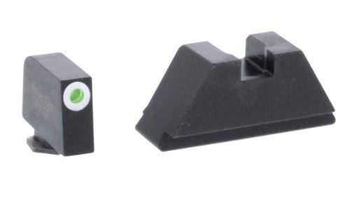 Green Tritium White Outline .315/flatblack .394 for Glock Tall suppressor