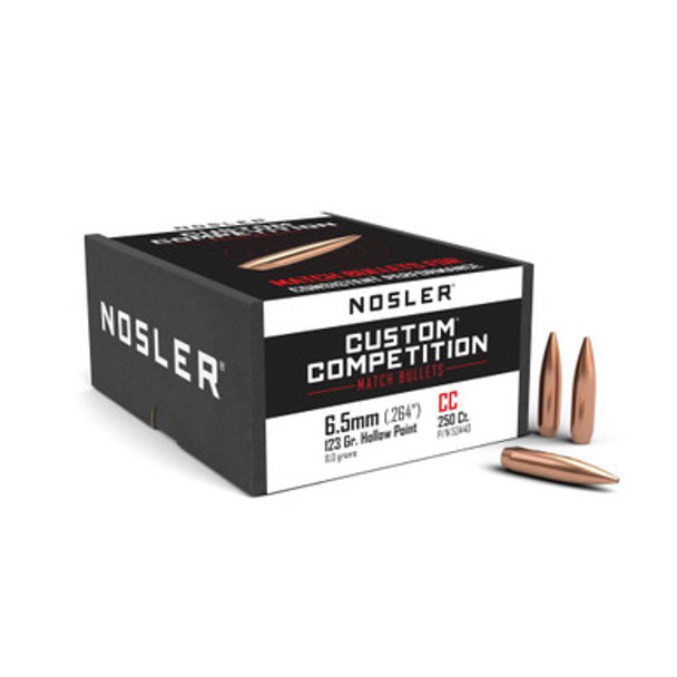 Nosler Custom Competition Bullets 6.5mm .264" 123 gr HPBT 250/ct