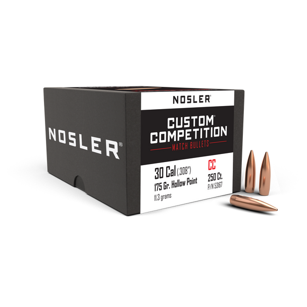 Nosler Custom Competition Bullets .30 cal .308" 175 gr HPBT 250/ct