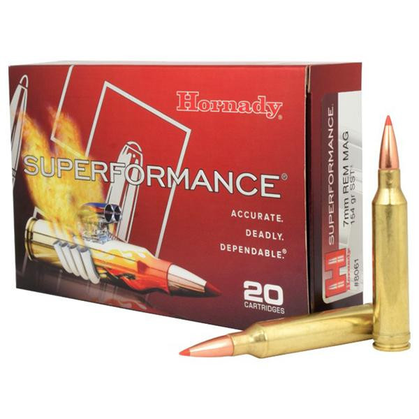 Hornady Superformance Rifle Ammunition 7mm Rem Mag 154 gr SST 3100 fps - 20/box