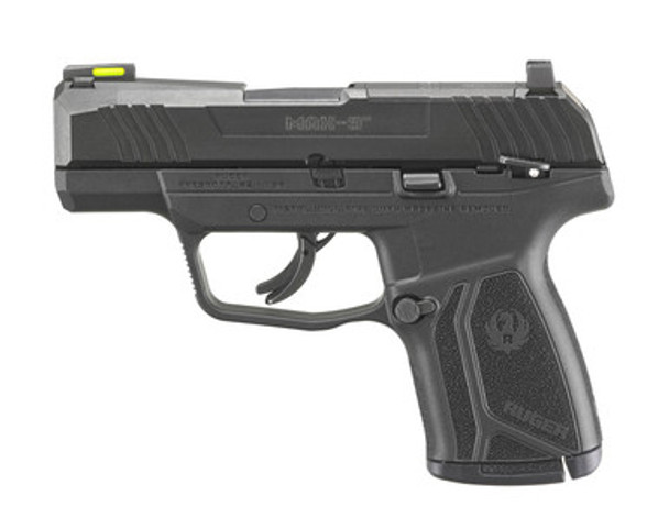 Ruger Max-9 Optic Ready Handgun 9mm Luger 10rd Magazine 3.2" Barrel Fiber Optic Sights Black Grip