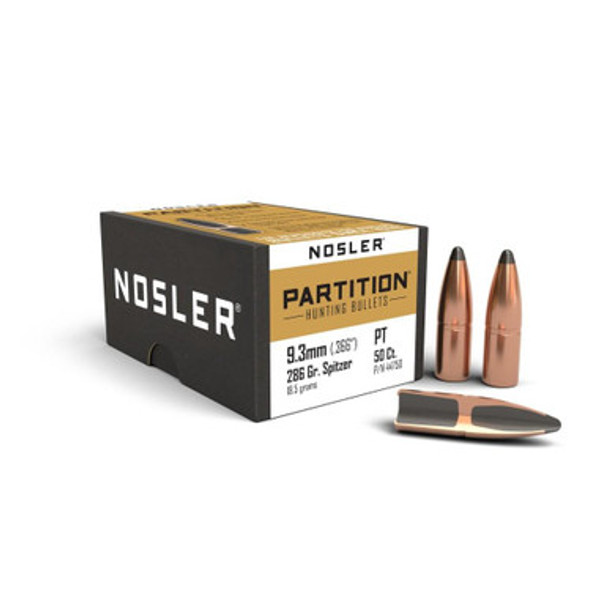 Nosler 9.3mm .366 286gr Partition 50rd/box