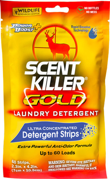 GOLD LAUNDRY STRIPS 60CTWRC CLOTHING WASH SCENT KILLER 