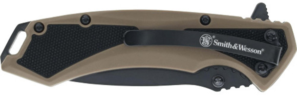 AST 3.25" BLACK/POLY GRIPS&W KNIFE EXTREME OPS SPRING 