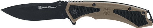 AST 3.25" BLACK/POLY GRIPS&W KNIFE EXTREME OPS SPRING 