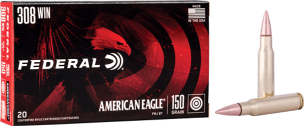 FMJ-BT 20RD 25BX/CSFEDERAL AE 308 WIN 150GR 