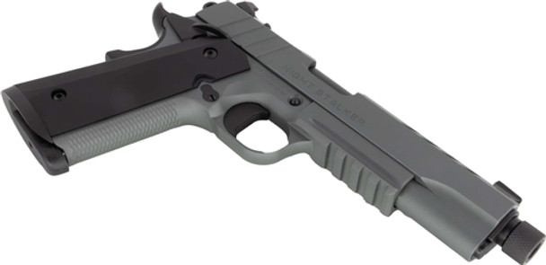 5" THREADED BBL 8RD BLACK/GREYTISAS 1911 NIGHT STALKER 45ACP 