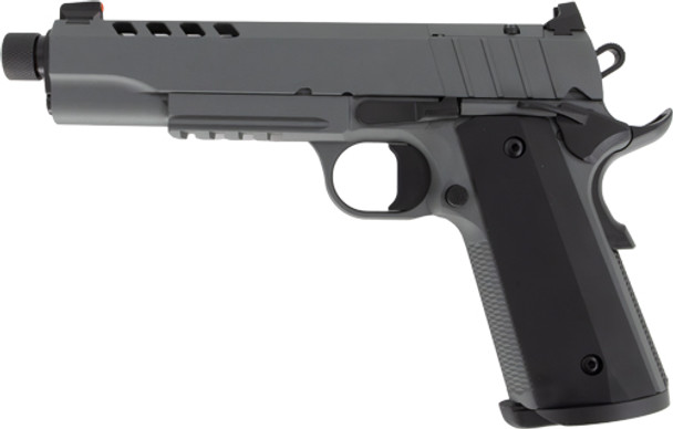 5" THREADED BBL 8RD BLACK/GREYTISAS 1911 NIGHT STALKER 45ACP 
