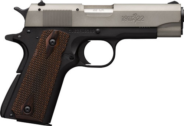 3.58" MATTE GRAY/ROSEWOODBROWNING 1911-22 22LR COMPACT 