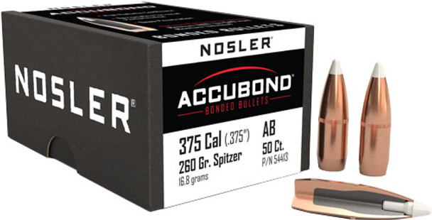 260GR ACCUBOND 50CTNOSLER BULLETS 375 CAL .375 