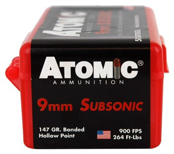 SUBSONIC JHP 50RD 10BX/CSATOMIC 9MM LUGER 147GR 