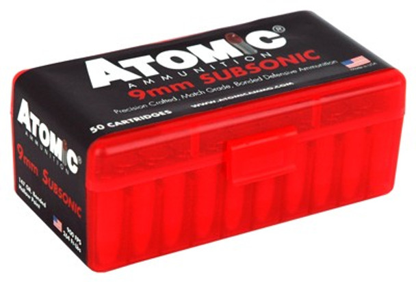SUBSONIC JHP 50RD 10BX/CSATOMIC 9MM LUGER 147GR 