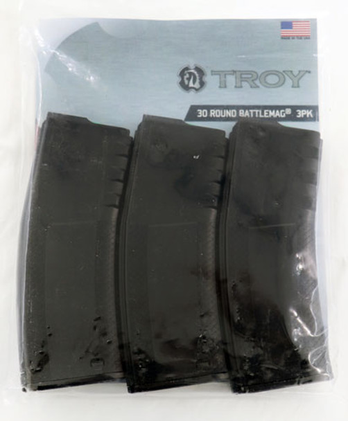 30RD BLACK POLYMER 3-PACKTROY MAGAZINE AR-15 5.56X45 