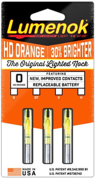 X-SERIES HD ORANGE 3PKLUMENOK LIGHTED NOCK 