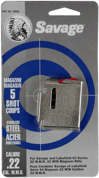 .22WMR/.17HMR 5RD STAINLESSSAVAGE MAGAZINE 93 SERIES 