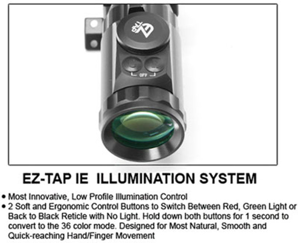 36 COLOR ILLUMINATED MIL-DOTUTG SCOPE 3-9X40 1" AO 
