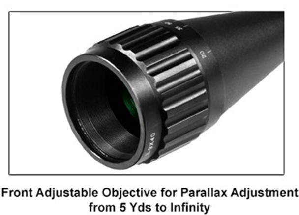 36 COLOR ILLUMINATED MIL-DOTUTG SCOPE 3-9X40 1" AO 