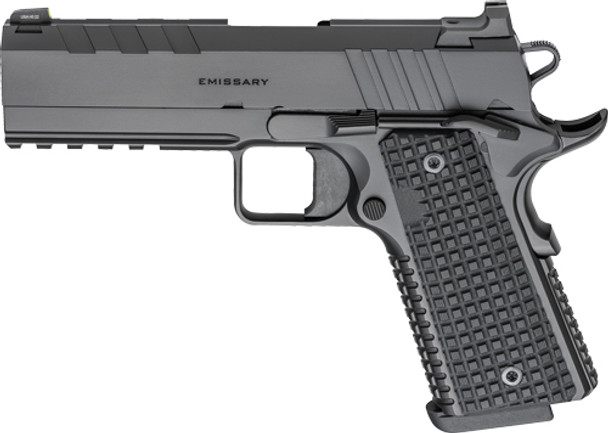 9MM 4.25" 9RD BLACK G-10<SPRINGFIELD 1911 EMISSARY 