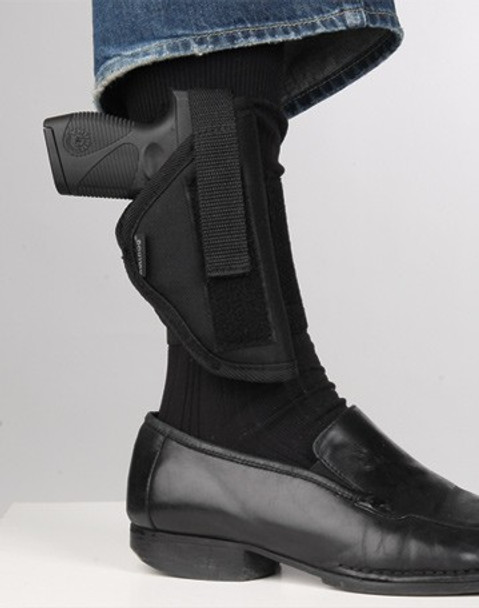 COMPACT AUTOS W/2.5"-3.75" BBLBULLDOG ANKLE HOLSTER RH BLACK 