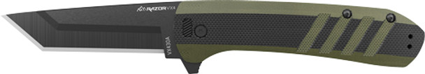 BLACK/GREEN G10 BLACK TANTOOUTDOOR EDGE RAZOR VX4 3" FLDR 