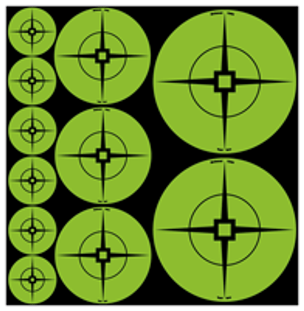 GREEN 1"-60/2"-30/3"-20B/C TARGET SPOTS ASSORTMENT 