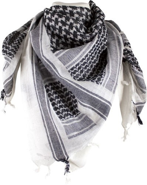 WHITE/BLACKRED ROCK SHEMAGH HEAD WRAP 