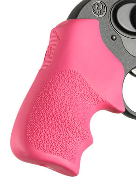 PINK W/FINGER GROOVEHOGUE GRIPS TAMER RUGER LCR 