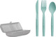 KNIFE WITH LIGHTWEIGHT CASEKA-BAR LUNCH PAL W/SPOON/FORK/ 