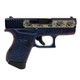 Glock 43 Custom "Glock & Roses" in Mongoose Purple Subcompact Handgun 9mm Luger 6rd Magazines (2) 3.41" Barrel USA Made