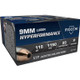 Fiocchi Extrema Handgun Ammunition 9mm Luger 115 gr JHP 1150 fps 25/box