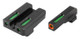 Truglo TFX Pro Next Gen Tritium & Fiber Optic Xtreme Handgun Sight - Sig Sauer #6 front / #8 rear - Orange Outline Front/Rear Green